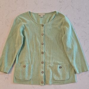 Appleseed's, Mint Green Cardigan‎ – Button Pocket, Womens, Medium